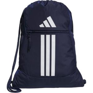 imageadidas Alliance Sackpack Drawstring Backpack Lightweight Small Gym Bag for Women and Men BlackGold MetallicBlack One SizeTeam Navy Blue 2