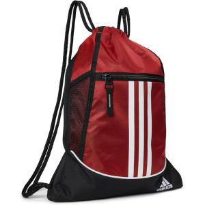 imageadidas Alliance Sackpack Drawstring Backpack Lightweight Small Gym Bag for Women and Men BlackGold MetallicBlack One SizeTeam Power Red