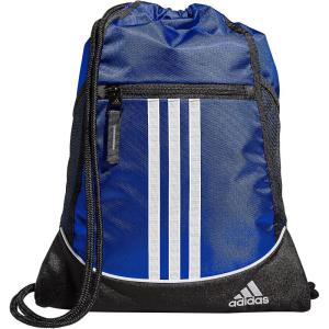 imageadidas Alliance Sackpack Drawstring Backpack Lightweight Small Gym Bag for Women and Men BlackGold MetallicBlack One SizeTeam Royal BlueBlue