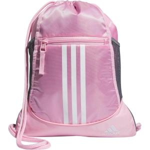 imageadidas Alliance Sackpack Drawstring Backpack Lightweight Small Gym Bag for Women and Men BlackGold MetallicBlack One SizeTrue PinkWhite