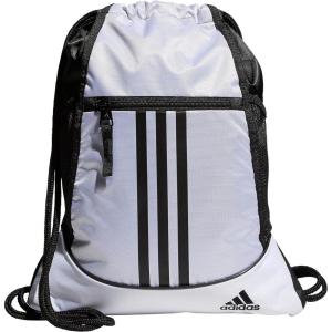 imageadidas Alliance Sackpack Drawstring Backpack Lightweight Small Gym Bag for Women and Men BlackGold MetallicBlack One SizeWhiteBlackBlack