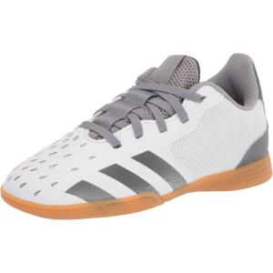 imageadidas Boys in Sala Predator Freak 4 Soccer ShoeWhiteIron MetallicSolar Red