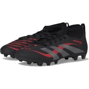 imageadidas Kids Club Predator Sock Firm Multi Ground Soccer CleatBlackGreyLucid Red
