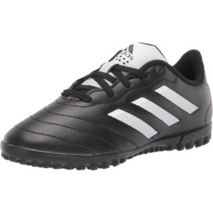 imageadidas UnisexChild Goletto VII Turf Soccer ShoeBlackWhiteMetallic
