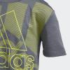 imageadidas Boys Big Kids Short Sleeve AEROREADY Performance Logo Tee TShirt Statement Bos Dark Grey Large
