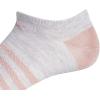 imageadidas Kids No Show Socks 6Pack  Superlite Breathable Youth Ankle SocksCool Light HeatherWhiteBlack Shiny NylonGirls