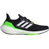 imageadidas Mens Ultraboost 22 Heatrdy Running ShoesBlackWhiteSolar Green