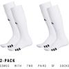 imageadidas Rivalry Soccer Socks 2Pack OverTheCalf Athletic Fit for Men ampamp WomenWhiteBlack