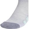imageadidas Unisex Kids Quarter Ankle Socks for Boys and Girls Youth 6Pack Athletic Cushioned and ComfortableCool Light HeatherGreySemi Flash Aqua BlueGirls