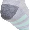 imageadidas Unisex Kids Quarter Ankle Socks for Boys and Girls Youth 6Pack Athletic Cushioned and ComfortableCool Light HeatherGreySemi Flash Aqua BlueGirls
