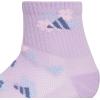 imageadidas Unisex Kids Quarter Ankle Socks for Boys and Girls Youth 6Pack Athletic Cushioned and ComfortablePowder Plum PurpleGlow BlueClear PinkGirls