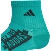 imageadidas Unisex Kids Quarter Ankle Socks for Boys and Girls Youth 6Pack Athletic Cushioned and ComfortablePure Teal GreenCool Light HeatherBlackGraphic
