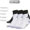 imageadidas Unisex Kids Quarter Ankle Socks for Boys and Girls Youth 6Pack Athletic Cushioned and ComfortableWhiteBlackWhite