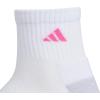 imageadidas Unisex Kids Quarter Ankle Socks for Boys and Girls Youth 6Pack Athletic Cushioned and ComfortableWhiteClear Onix GreyPulse Magenta PinkGirls