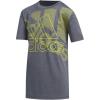 imageadidas Boys Big Kids Short Sleeve AEROREADY Performance Logo Tee TShirt Statement Bos Dark Grey Large