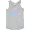 imageadidas Girls Sleeveless Curved Hem TankMedium Grey Heather