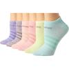 imageadidas Kids No Show Socks 6Pack  Superlite Breathable Youth Ankle SocksEasy GreenLight Flash OrangeLight Flash PurpleGirls