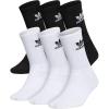 imageadidas Originals Unisex child Athletic Cushioned Crew Socks OG 6 pairs durable breathableWhiteBlackOg
