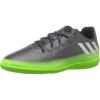 imageadidas UnisexChild Performance Messi 163 Indoor Soccer Shoes SkateDark GreyMetallic SilverNeon Green