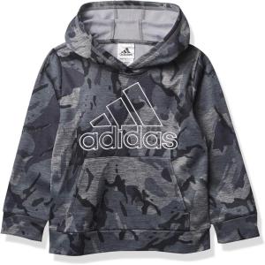 imageadidas Boys Active Sport Athletic Pullover Hooded SweatshirtCore Camo Grey Heather