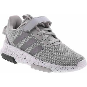 imageadidas Girls Racer TR21 Tennis SneakersGreyIron MetallicGrey Cross Strap