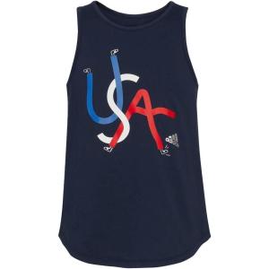 imageadidas Girls Sleeveless Curved Hem TankCollegiate Navy