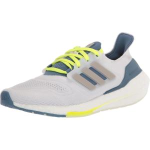 imageadidas Mens Ultraboost 22 Heatrdy Running ShoesWhiteMetal GreyLinen Green