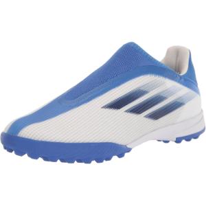 imageadidas UnisexChild X Speedflow3 Firm Ground Soccer ShoeWhiteLegacy IndigoBlue Laceless