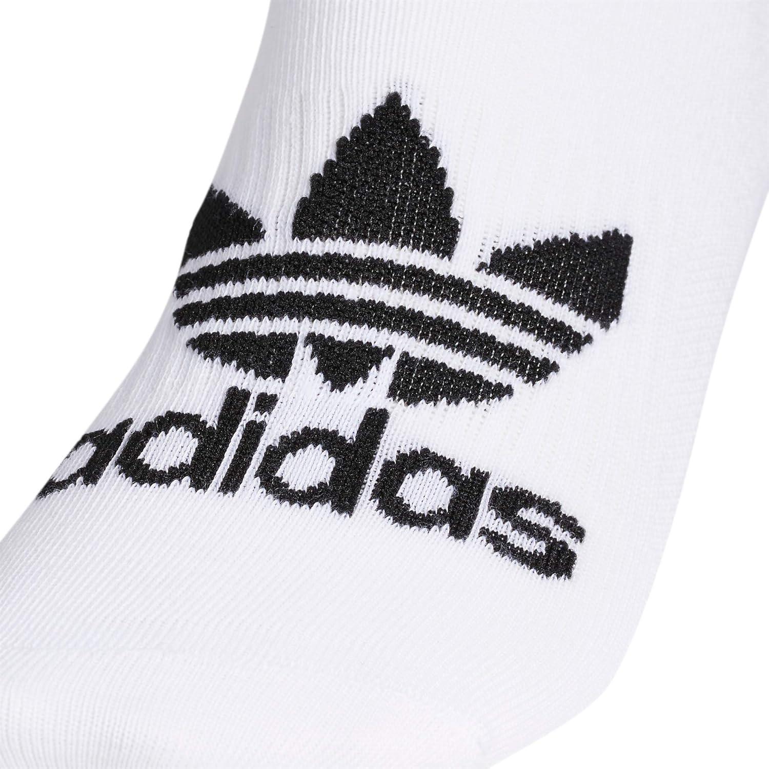 imageadidas Originals Mens Classic Trefoil Superlite No Show Socks 6PairWhiteCoreblack