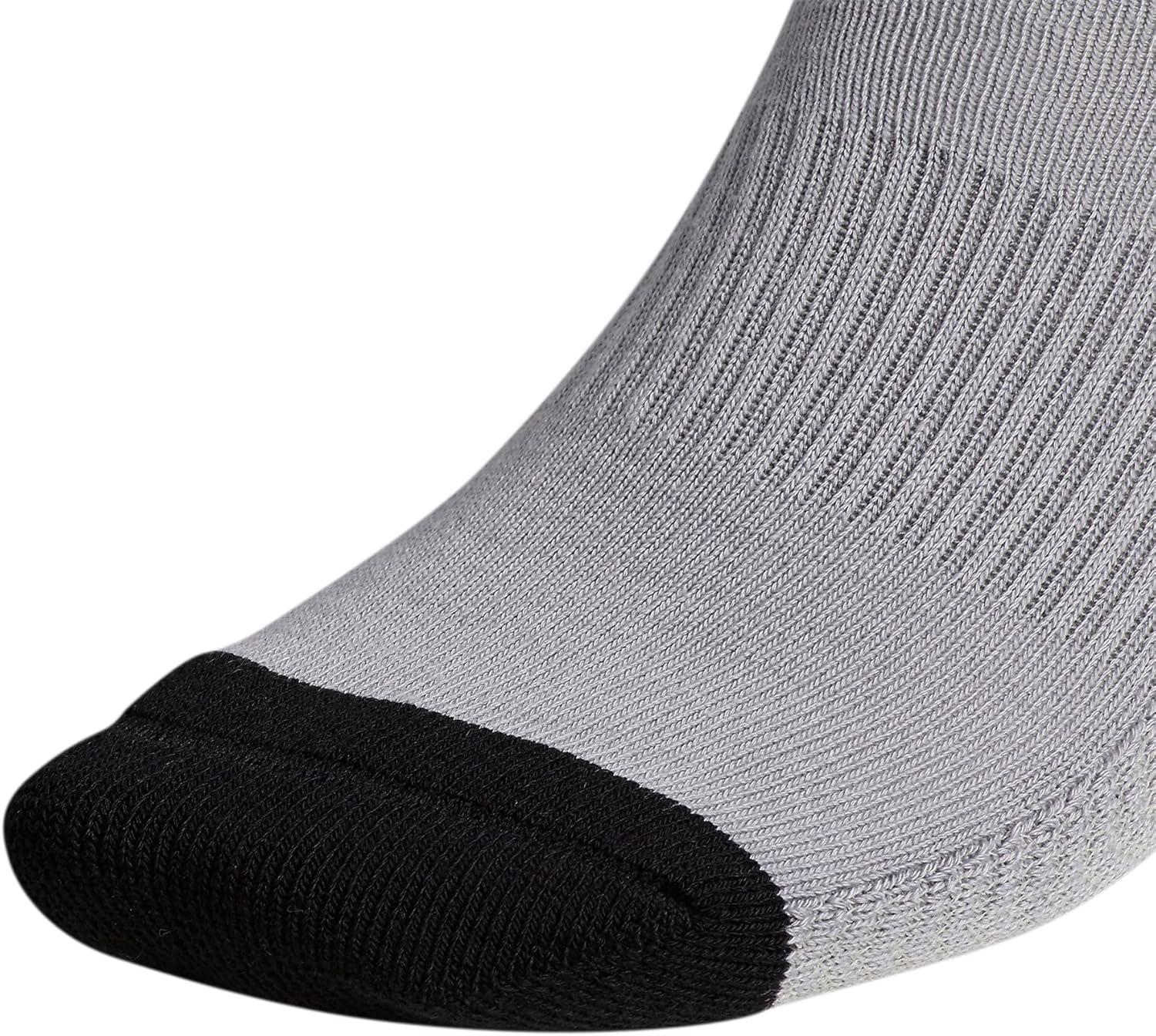imageadidas Originals Mens Mixed Graphics Cushioned Crew Socks 3PairLight Onix GreyBlackWhite