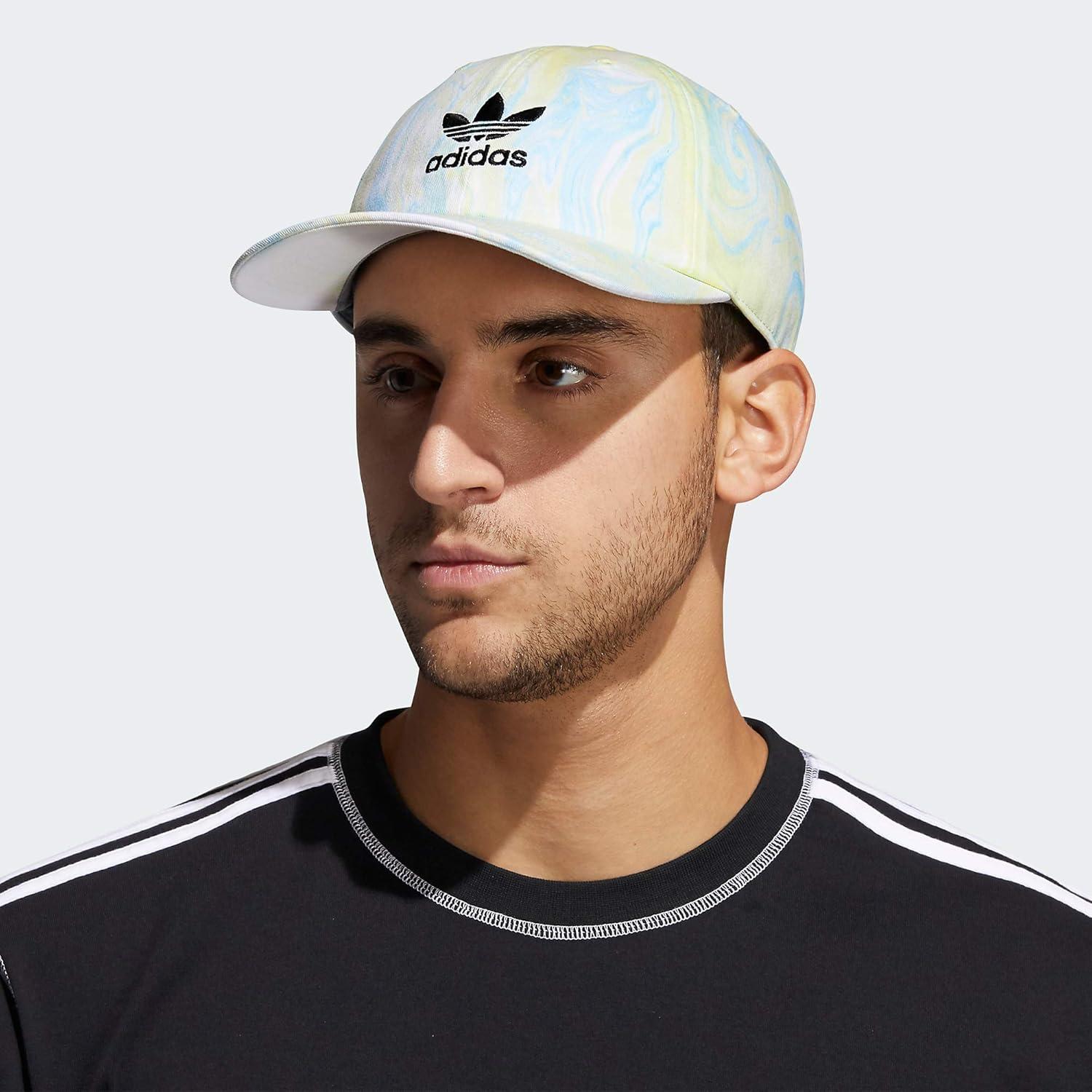 imageadidas Originals Mens Originals Relaxed Plus StrapbackAmbient Sky BluePulse Yellow