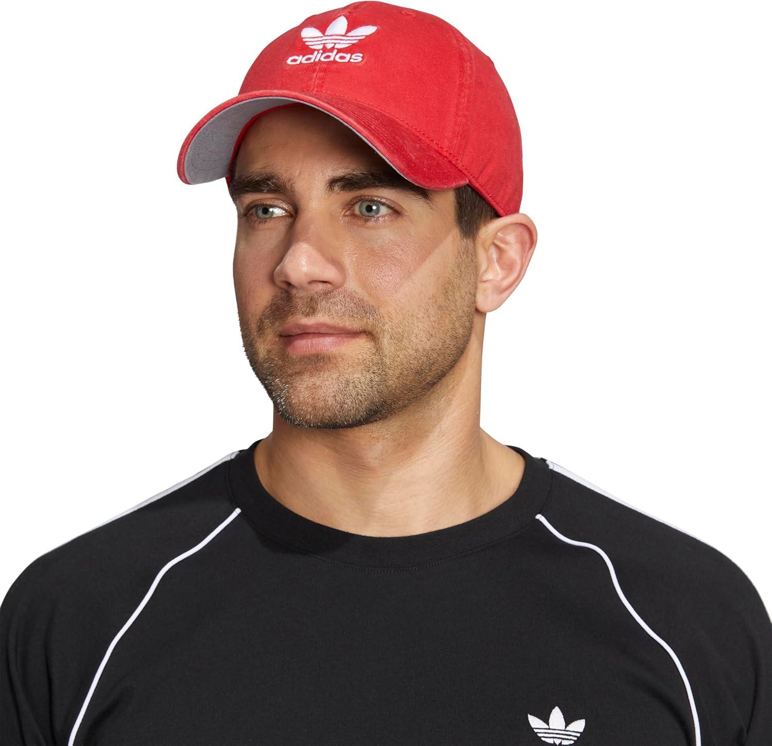 imageadidas Originals Mens Originals Relaxed Plus StrapbackBetter ScarletWhite