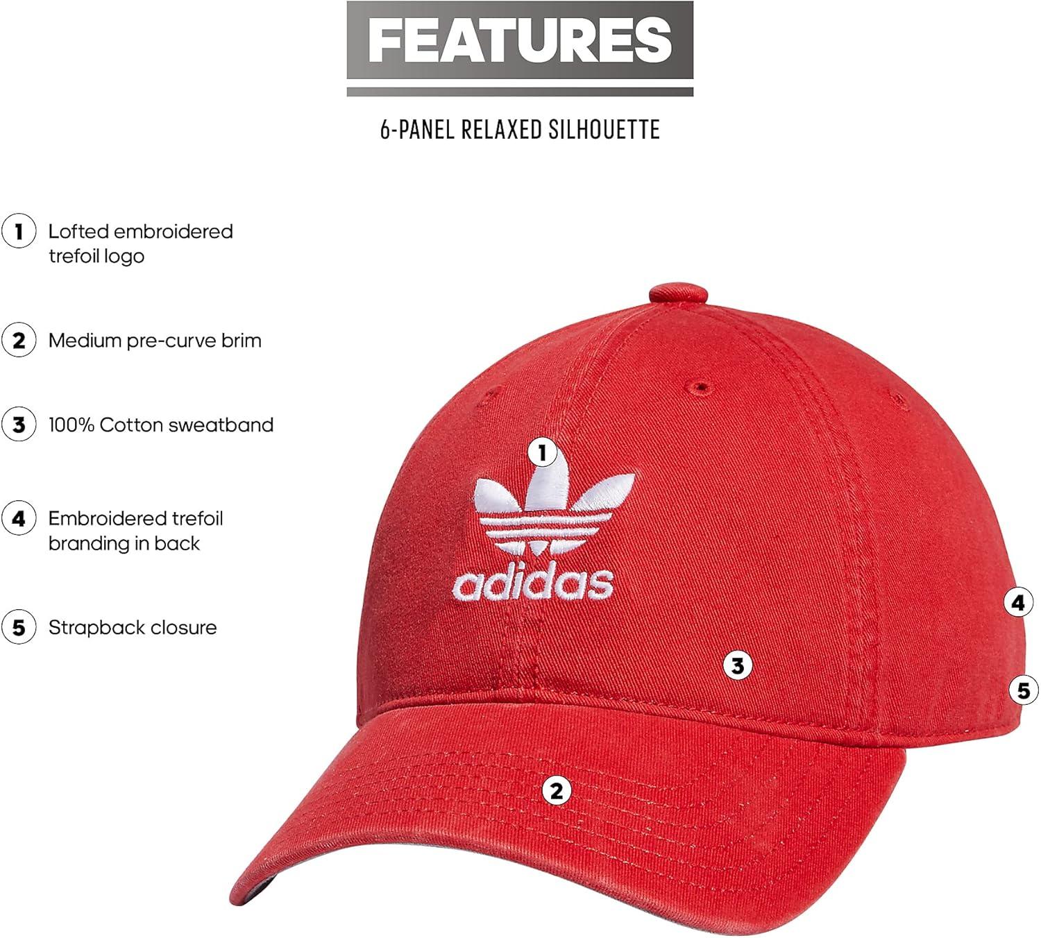 imageadidas Originals Mens Originals Relaxed Plus StrapbackBetter ScarletWhite