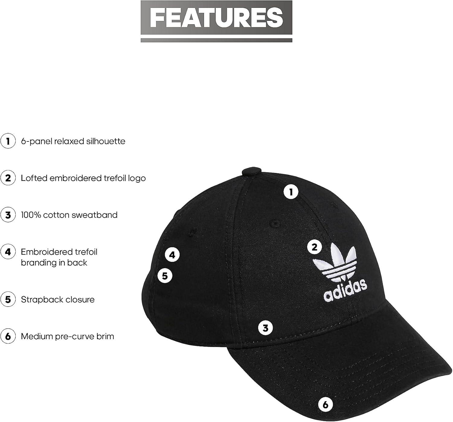 imageadidas Originals Mens Originals Relaxed Plus StrapbackBlackWhite