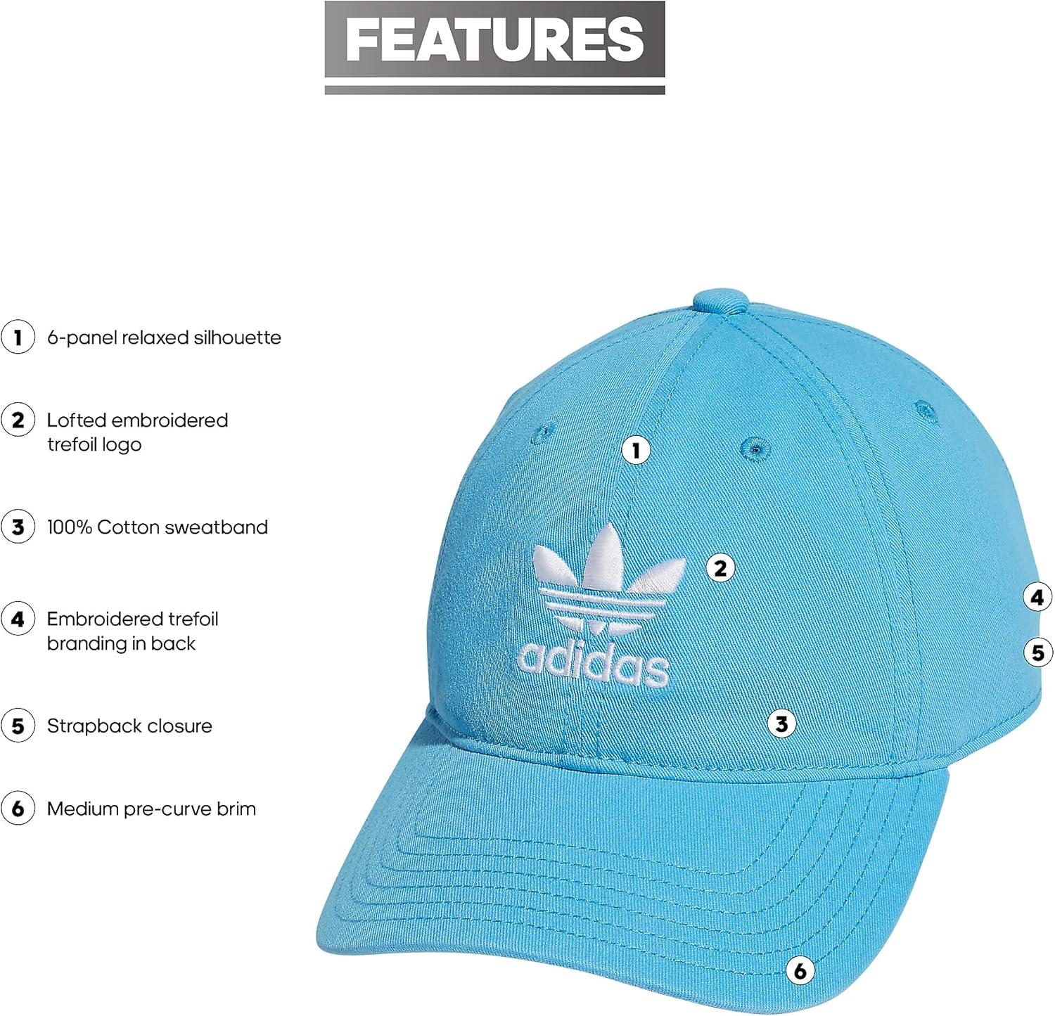 imageadidas Originals Mens Originals Relaxed Plus StrapbackSky Rush BlueWhite