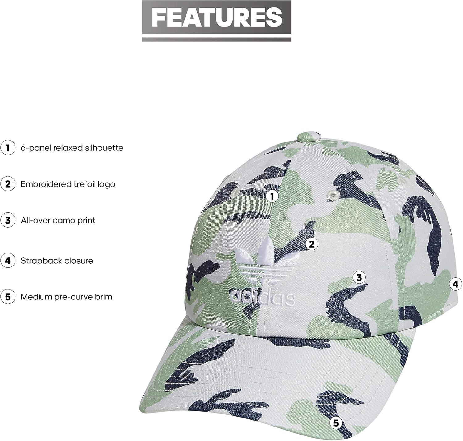 imageadidas Originals Mens Originals Relaxed Plus StrapbackSs22 Adi Camo Orbit Grey HdwrShadow Navy