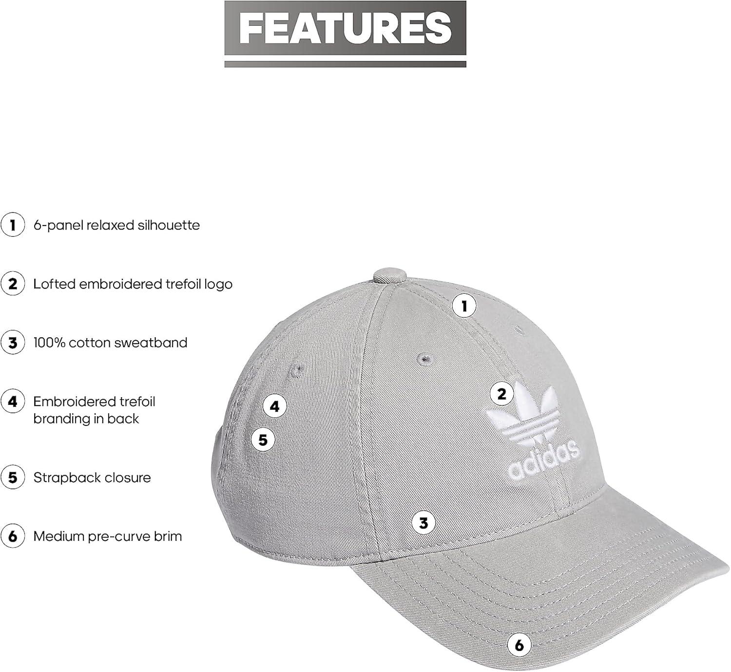 imageadidas Originals Mens Originals Relaxed Plus StrapbackStone GreyWhite