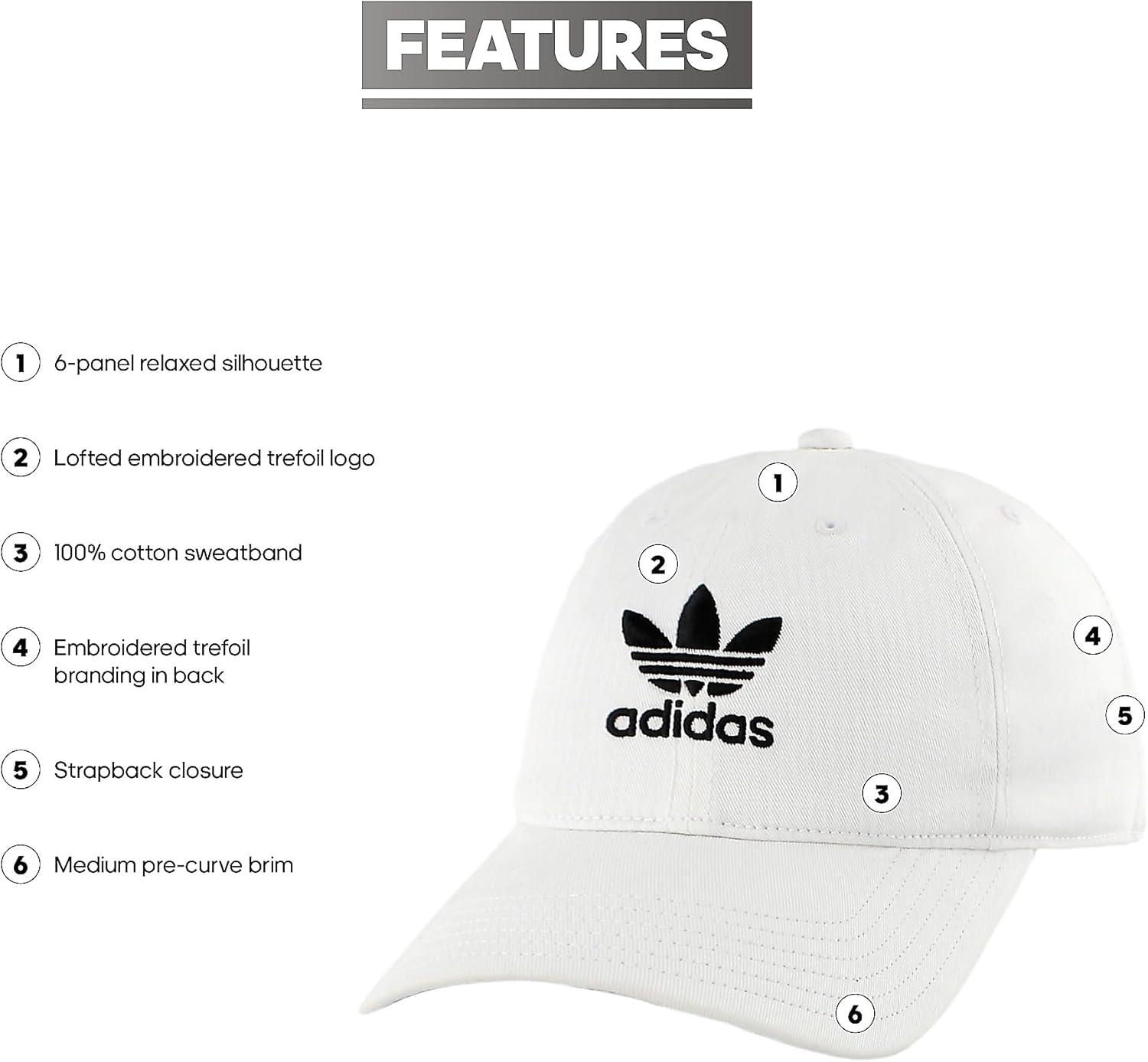 imageadidas Originals Mens Originals Relaxed Plus StrapbackWhiteBlack