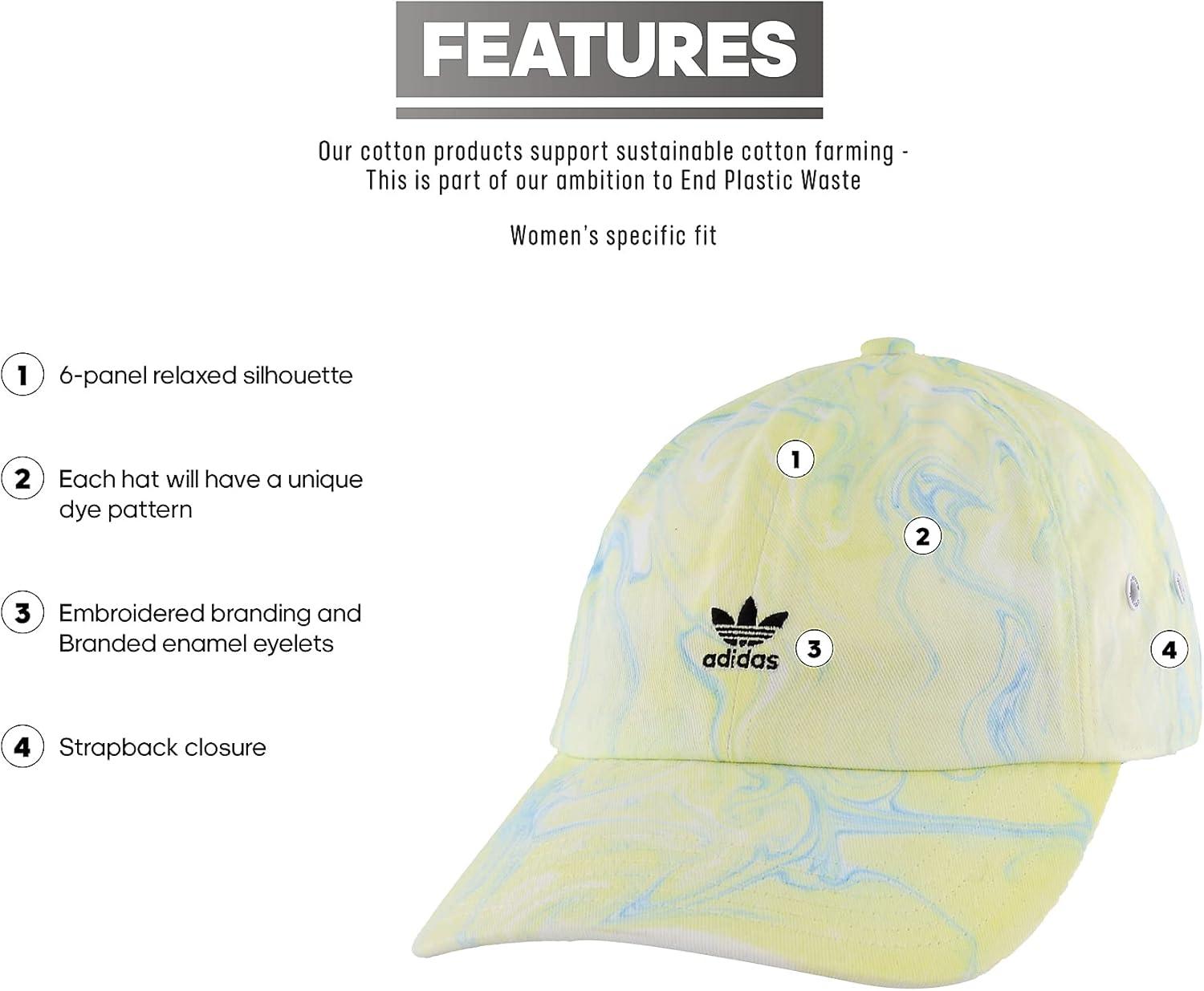 imageadidas Originals Womens Mini Logo Relaxed Adjustable CapAmbient Sky BluePulse YellowBlack
