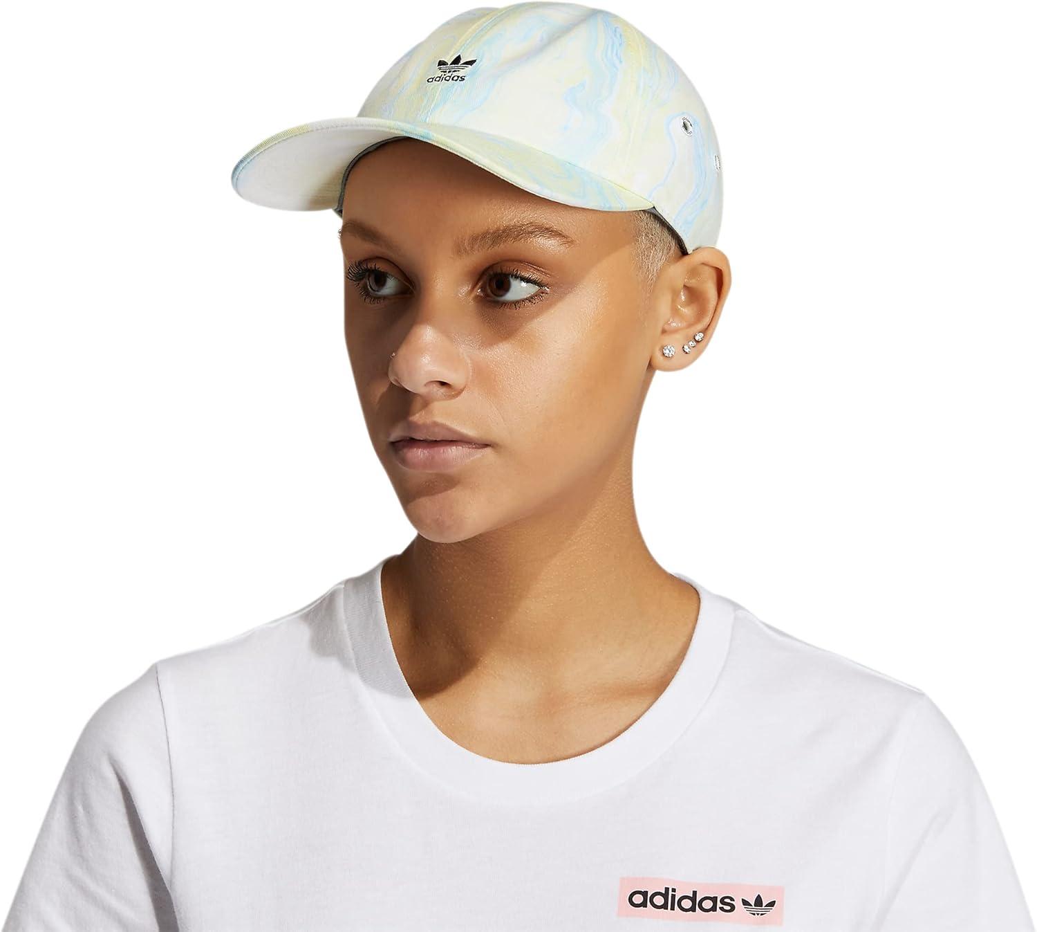 imageadidas Originals Womens Mini Logo Relaxed Adjustable CapAmbient Sky BluePulse YellowBlack