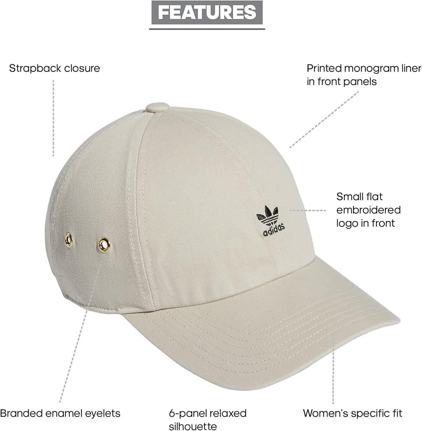 imageadidas Originals Womens Mini Logo Relaxed Adjustable CapClear BrownBlack