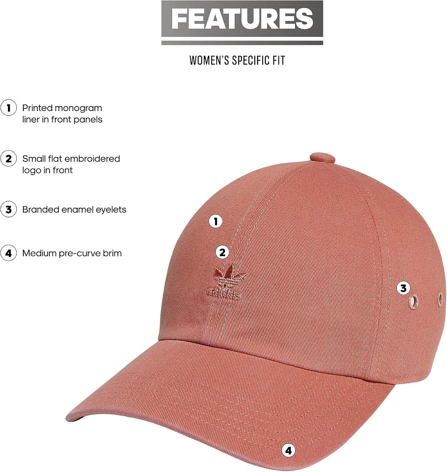 imageadidas Originals Womens Mini Logo Relaxed Adjustable CapMagic Earth RedMagic Earth Red