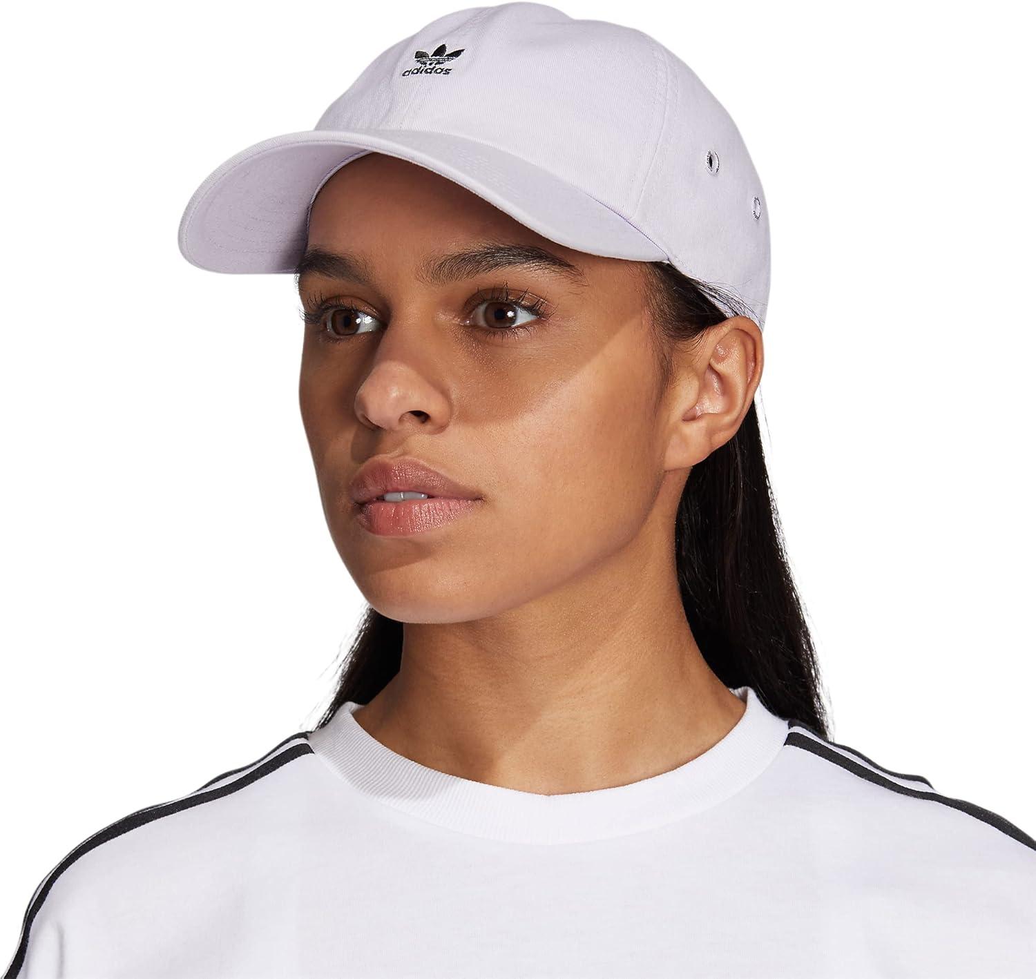 imageadidas Originals Womens Mini Logo Relaxed Adjustable CapSilver Dawn GreyBlack