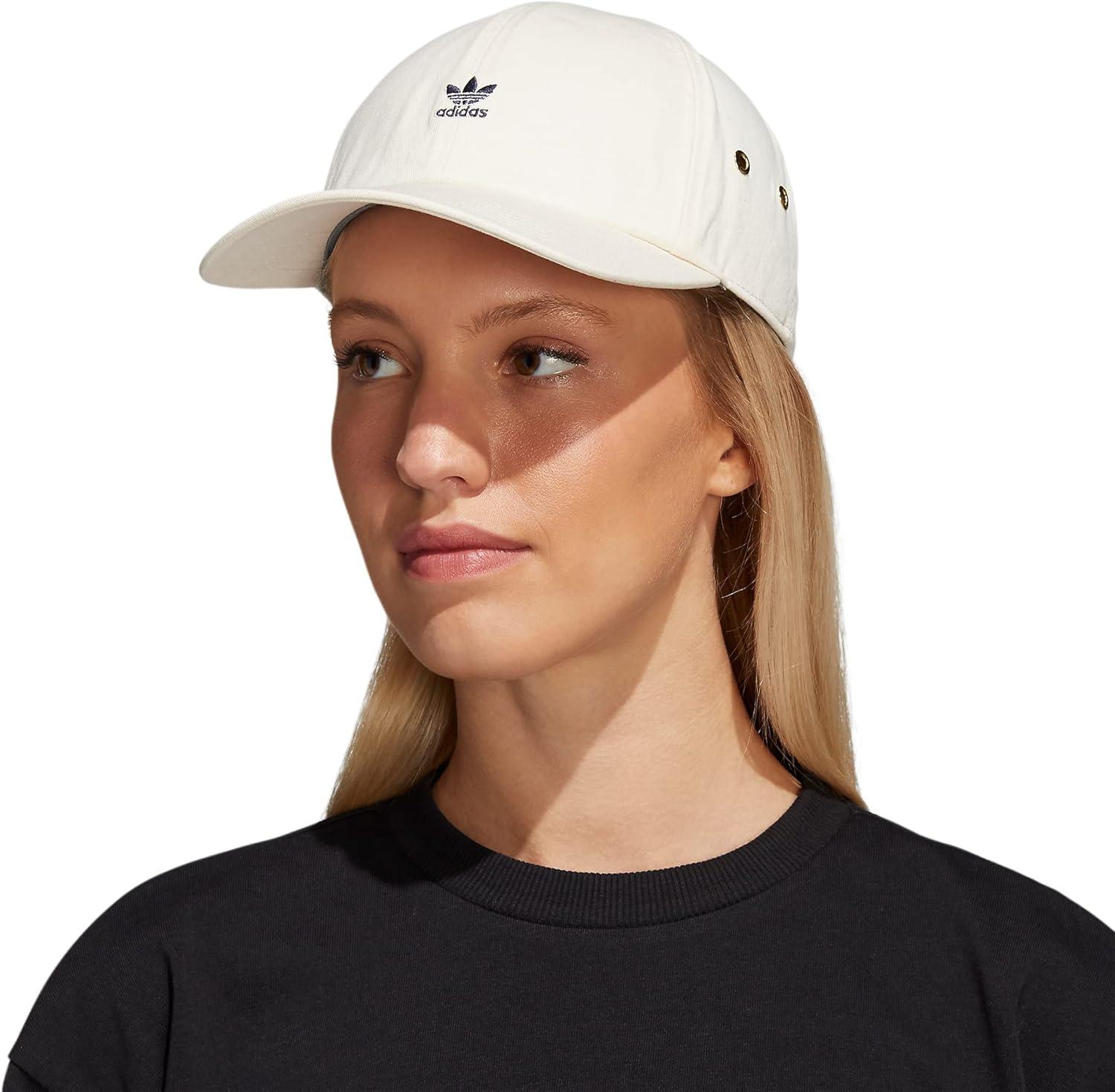 imageadidas Originals Womens Mini Logo Relaxed Adjustable CapWonder WhiteShadow Navy