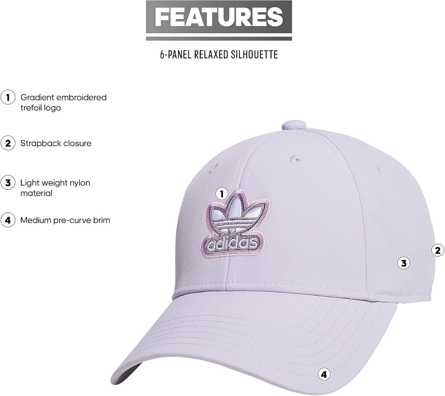 imageadidas Originals Womens Originals Sleek StrapbackSilver Dawn GreyShadow Violet