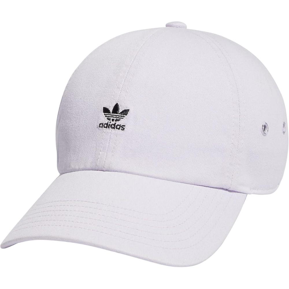 imageadidas Originals Womens Mini Logo Relaxed Adjustable CapSilver Dawn GreyBlack