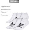 imageadidas Originals Mens Classic Trefoil Superlite No Show Socks 6PairWhiteCoreblack