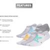 imageadidas Originals Mens Classic Trefoil Superlite Super No Show Socks 6PairGreyHires GreenOrange Rush