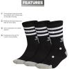 imageadidas Originals Mens Mixed Graphics Cushioned Crew Socks 3PairBlackWhiteHeather Grey
