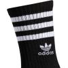 imageadidas Originals Mens Mixed Graphics Cushioned Crew Socks 3PairBlackWhiteHeather Grey